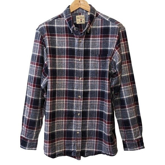RedHead Shirt Mens Large Blue & Red Plaid Long Sleeve Hunting Outdoor Bass Pro - Picture 1 of 12
